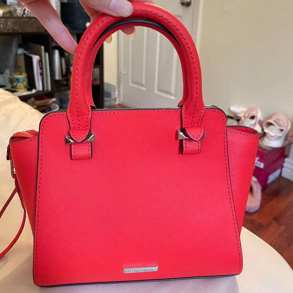 Red Rebecca minkoff handbag and crossbody